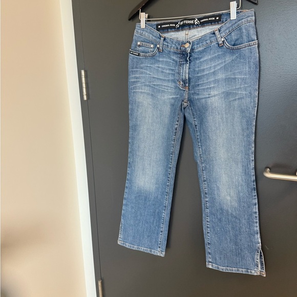 Gf Ferre NWT size 32 ankle wide leg slit Stylish Jeans - Picture 10 of 12